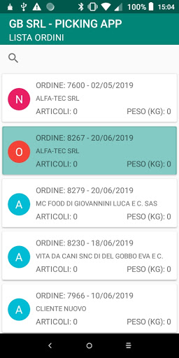 Android application PICK APP - GB srl screenshort