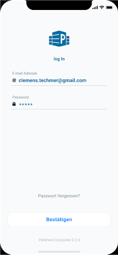 Android application ParkHere Access screenshort