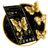 Beautiful Golden Butterfly Theme icon