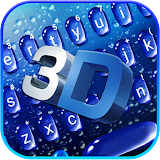 Blue 3d Water Drop Keyboard Theme icon