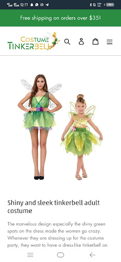Tinkerbell Costume Zone