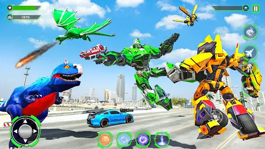 Dino Robot Car Transform Games