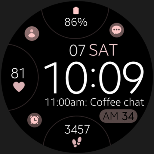 Simple Rose Gold watch face logo