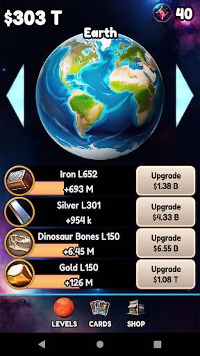 Android application Galaxyonaire screenshort
