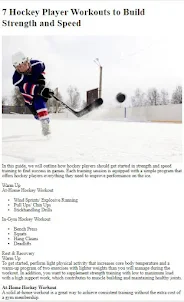 How to Do Hockey Training