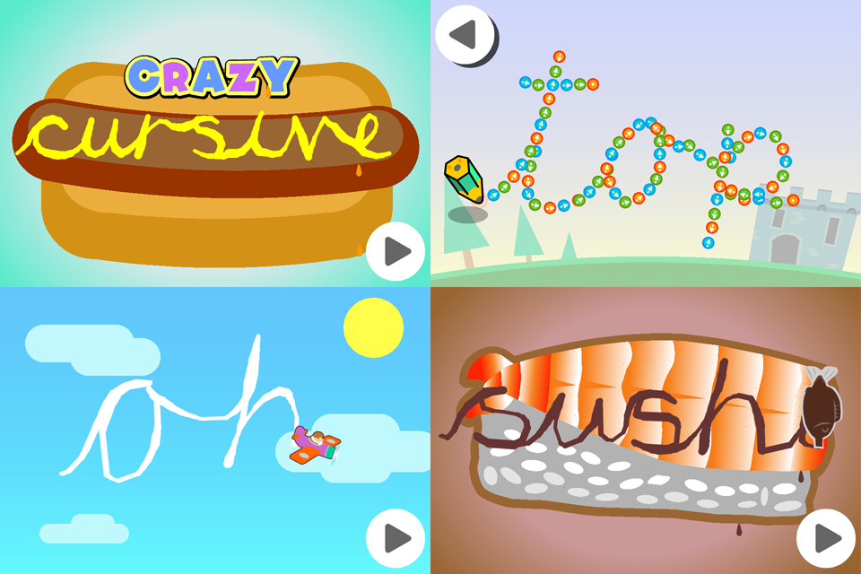 Android application Crazy Cursive Letters screenshort