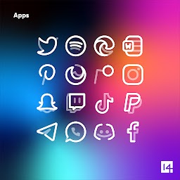 Aline White: linear icon pack