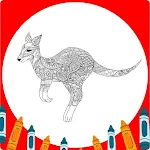 Cover Image of Download Kangaroo Mandala Coloring Book  APK