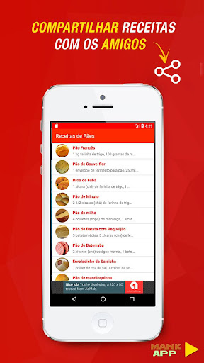 Android application Receitas de Pães screenshort