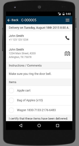 Android application Point of Rental Essentials screenshort