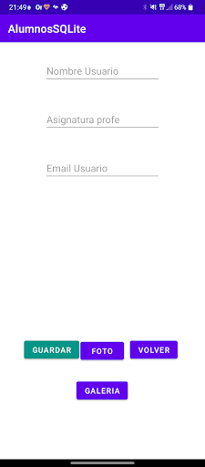 Android application Alumnado SQL - Ivan screenshort