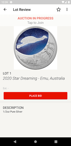 Coins Australia Auctions Screen 3