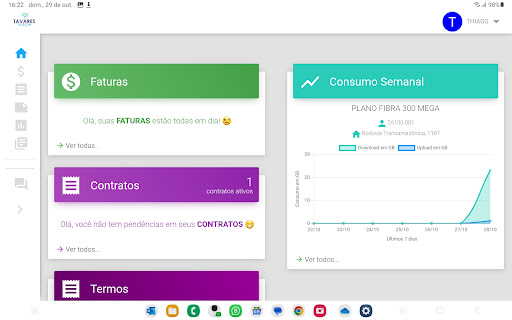 Android application Tavares Telecom screenshort
