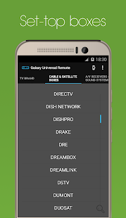Galaxy Universal Remote Screenshot