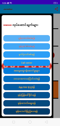 Myanmar Mobile Operator Screen 3