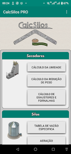 Android application CalcSilos screenshort