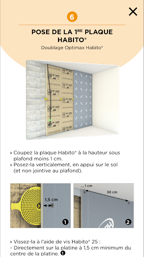 Android application Le compagnon Placo ® screenshort