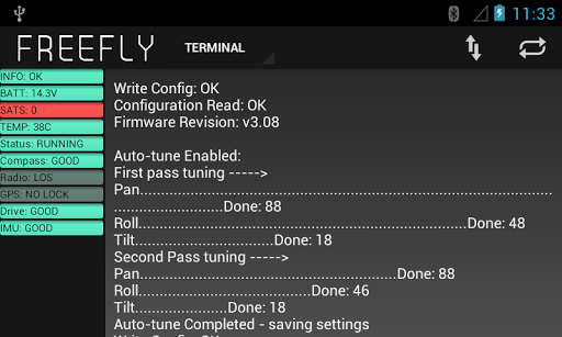 Android application Freefly MōVI Legacy screenshort