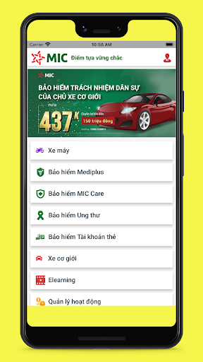 Android application Đại lý Bảo hiểm Quân đội MIC screenshort
