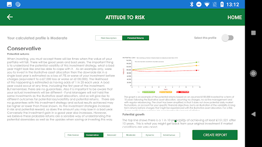 Android application Quilter Financial Planning ATR screenshort