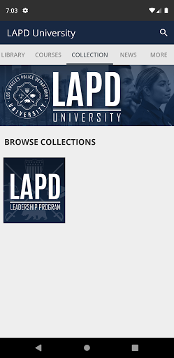 LAPD University Screen 2