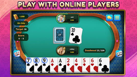 Gin Rummy Champions : Online