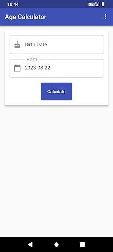 Android application Age Calculator screenshort