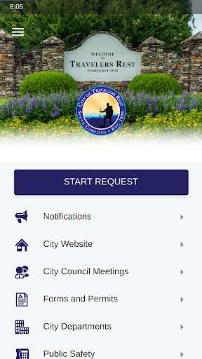 Android application Travelers Rest Connect screenshort