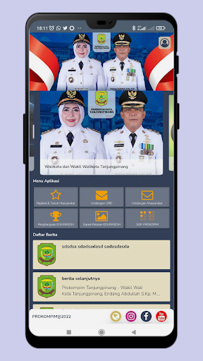 Android application E-PROKOMPIM TANJUNGPINANG screenshort