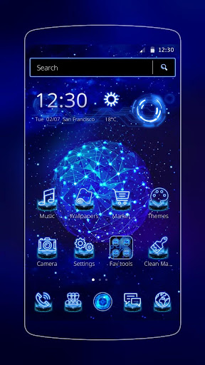 Hologram Tech Globe Launcher Screenshot 1