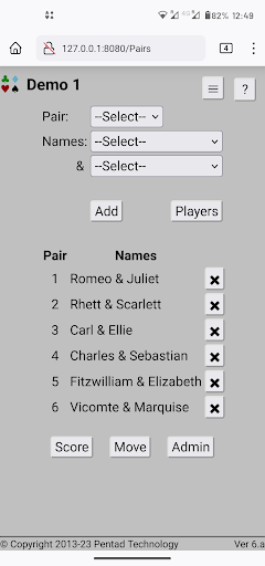 Bridge Scorer Screen 3