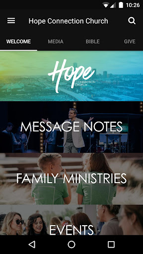 Android application Hope Connection Church screenshort
