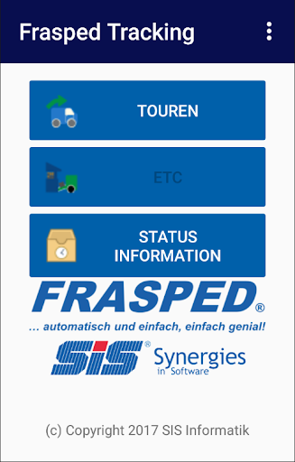 Android application Frasped® Tracking screenshort