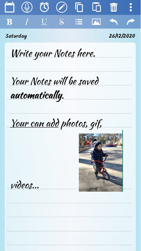 Android application Calendar Notes screenshort
