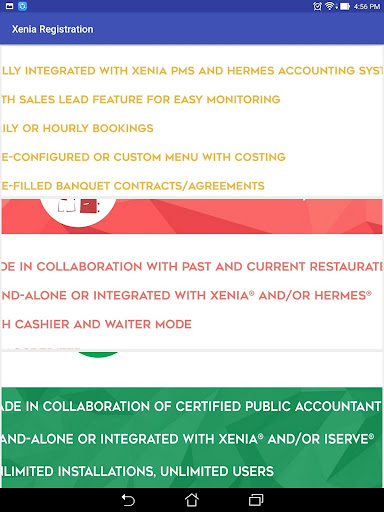iSign Front Office App Screen 2