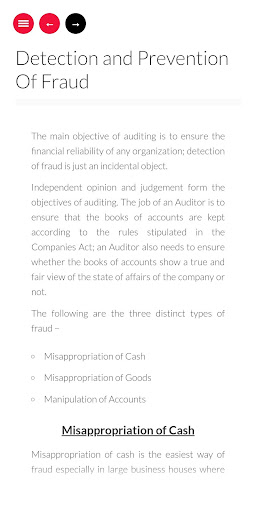 Android application Learn Auditing screenshort