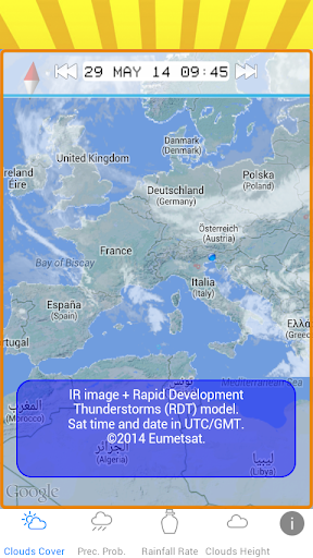 Android application Meteo Sat screenshort