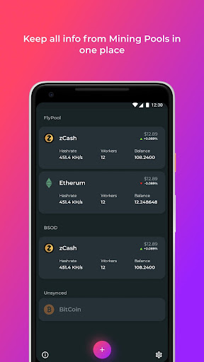 Android application CheckPool Mining Pools Monitor screenshort