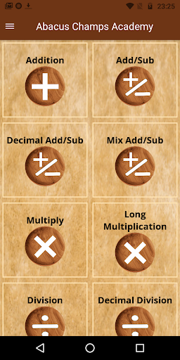 Android application Abacus Champs Academy Maths Ga screenshort