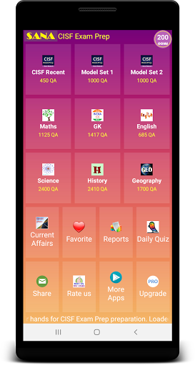 Android application CISF Constable Prep screenshort