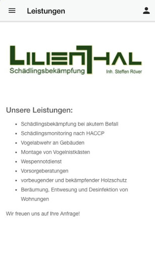 Lilienthal Schädlingbekämpfung Screen 3