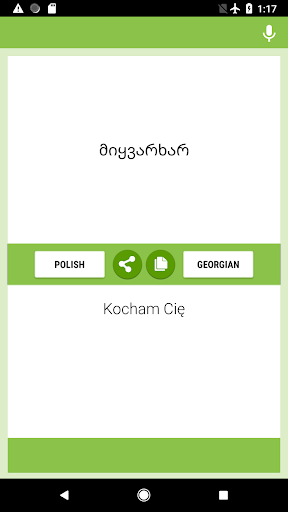 Polish-Georgian Translator Screen 2
