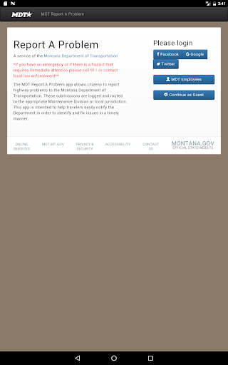 MDT Report a Problem Screen 3