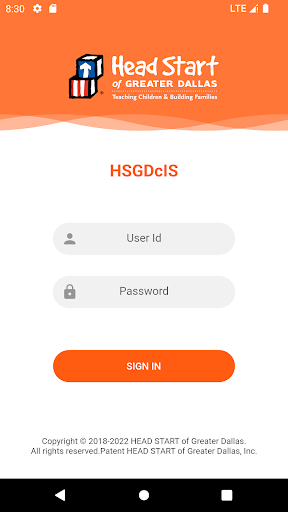 Android application HSGD HERO SYSTEM screenshort