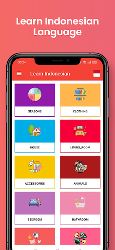 Android application Learn Indonesian - Beginners screenshort