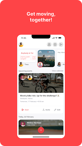 Android application cheerin' screenshort