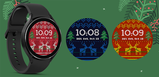 Android application Christmas Knit Watch Face screenshort