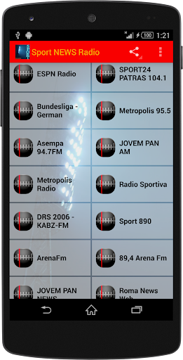 Android application Sport NEWS Radio screenshort