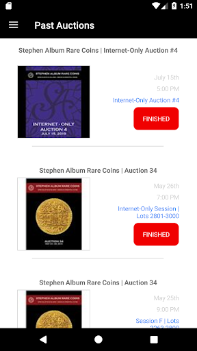Android application Stephen Album Rare Coins screenshort
