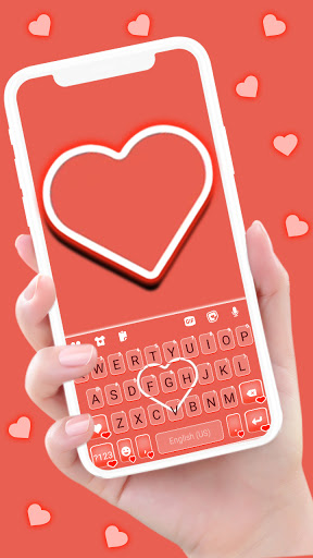 Android application Heart Doodle Live Keyboard Bac screenshort